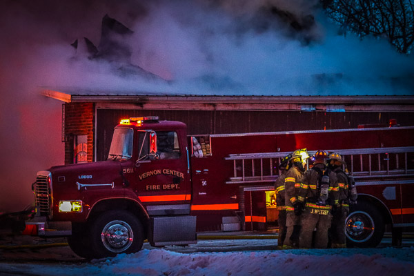 Fire Truck in Snowy Weather 